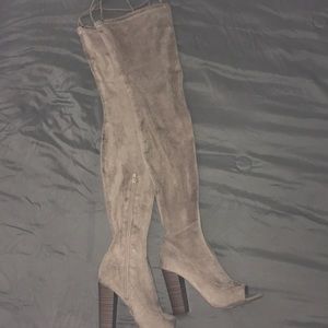 Thigh high cool brown boots